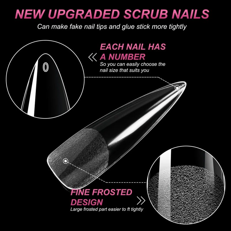 Tip Completo De Gel Uña Postiza Soft Gel 240pcs Manicure