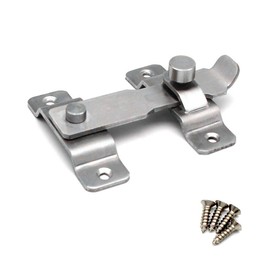 YUE QIN 1 Pack Door Bolt Stainless Steel Stainless Steel Flip Latch Door Lock with Mounting Screws Bar Latch Security Door Lock for Door Window Furniture Hardware