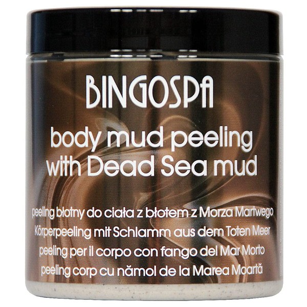 BINGOSPA Dead Sea Mud Body Scrub for Oily Skin, Cellulite and Stretch Marks 250g
