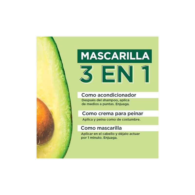 Kit Garnier Fructis HairFood Aguacate mascarilla para cabello seco 2Pack