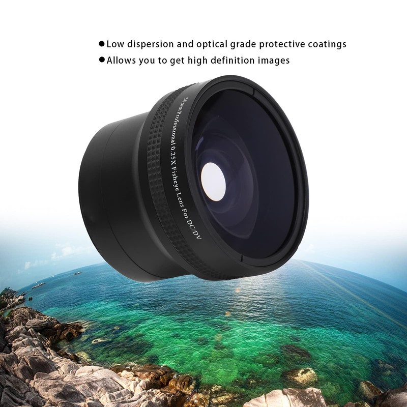 52mm 0.25x Fisheye Lens with Removable Macro Lens, for All