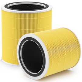 Core 400S Pet Care Replacement Filter for LEVOIT Core 400S and Core 400S-P Smart WiFi Air Purifier, 3-in-1 Grade Main Filter and Activated Carbon, Core 400S-RF-PA (LRF-C401-YUS), Yellow, 2 Pack