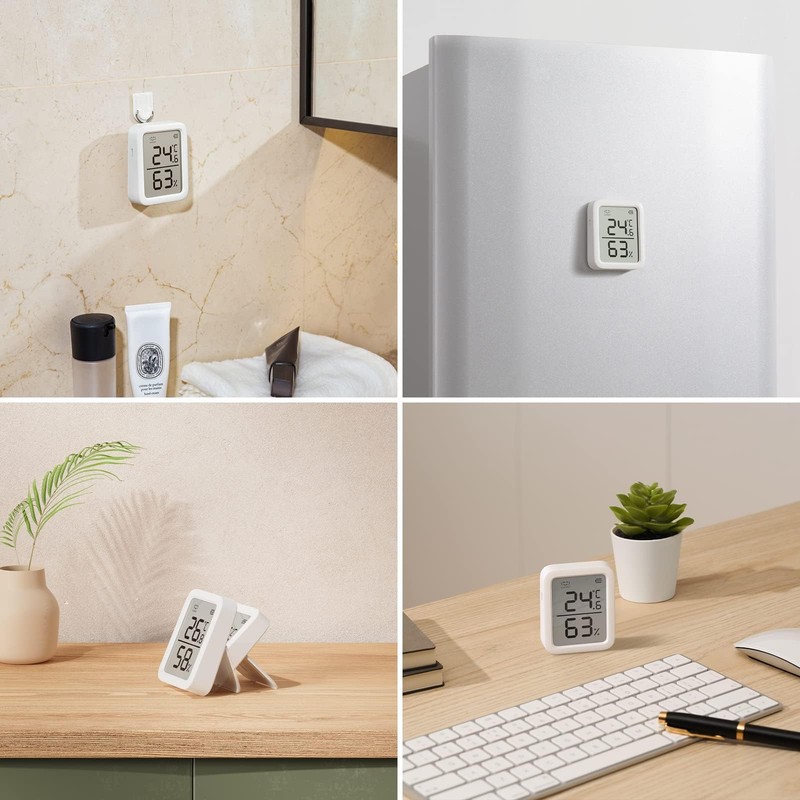SwitchBot Indoor Thermometer Hygrometer 4 Pack, Indoor Temperature Humidity Sensor