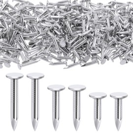 Rustark 400Pcs 3 Sizes 3/4 Inch 1 Inch 1-1/4 Inch Galvanized Roofing Felt Nails Asphalt Nails Slating Nails Cement Siding Nails for Roof Repair, Asphalt Tile, Landscaping (20mm 25mm 30mm)