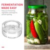 9Pcs Fermentation Glass Weights with Easy Grip Handles, Clear Canning