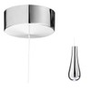 Taps2Traps™ Chrome Bathroom Ceiling Light Pull Cord Switch 2 way