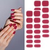 DANNI & TONI Gel Nail Strips Semi Cured Red Bean Pink (Sheer Cherry) with Edge Ombre Clear UV 28 Stickers