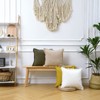 AmHoo Pack of 2 Linen Pillow Covers with Tassels Fringed