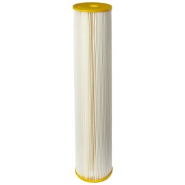 Pentair Pentek ECP50-20BB Big Blue Sediment Water Filter, 20-Inch, Whole House Heavy Duty Pleated Cellulose Polyester Replacement Cartridge, 20" x 4.5", Yellow End-Cap, 50 Micron
