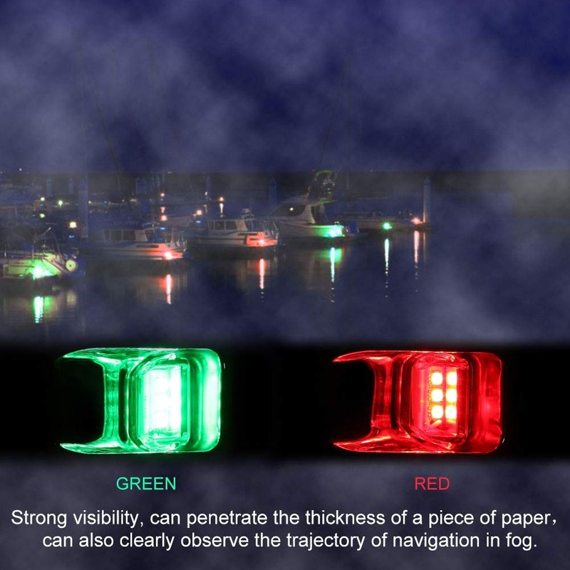 Navigation Light,2Pcs LED Flush Mount Navigation Light 12V Stainless Steel
