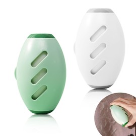Reusable Lint Roller, 2Pcs Washable Sticky Roller, Pet Hair Remover, Silica Lint Roller Reusable for Clothes Lint Removal Sofas and Bedding(Green, White)