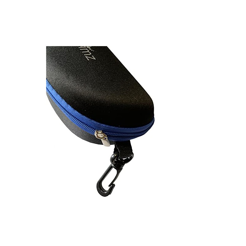 Swimz Swimming Goggle Case - Black/Blue - Semi Rigid Swimming