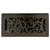 Sierra Grates 4" x 10" Floral Design Floor Register in