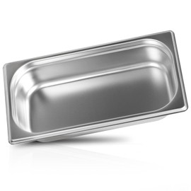 jokobela GN Container 1/3 65 mm Made of Premium Stainless Steel (2.5 L Capacity) Dimensions: 325 x 176 x 65 mm - Gastronorm Container Ideal for Cooking with Chafing Dish or Bain Marie (0.6 mm Thick)