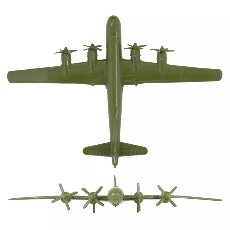 BMC Toys TimMee Processed Plastic WW2 B-29 Superfortress Green Bomber