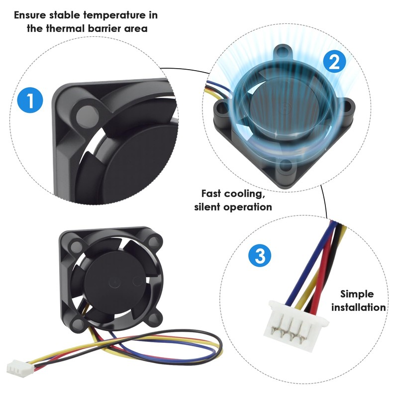 YENOVO 2 Pack Hotend Cooling Fans Compatible with Bambu Lab