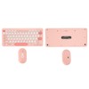 Wireless Keyboard Mouse Set Stylish Slim Round Keycaps Mute Ergonomic