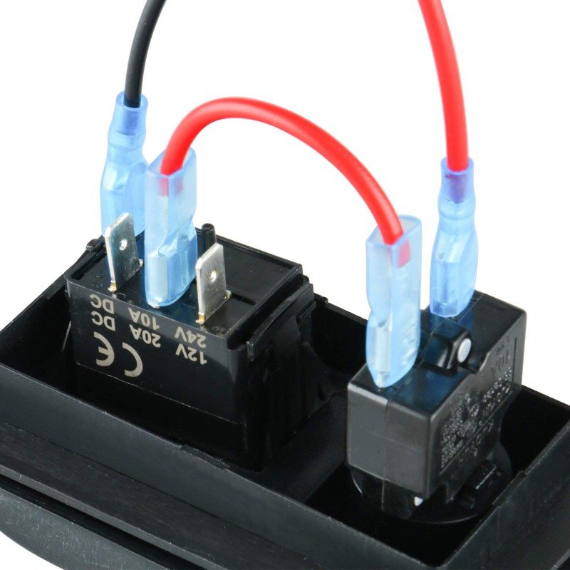 Amarine Made 3-Way Bilge Pump Switch Panel Deluxe LED Rocker