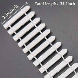 RONYOUNG 4PCS 35Inch Miniature Fairy Garden Ornament Fence Wood Picket Fence for Dollhouse Home Garden Plant Pot DIY Diorama Project for Adults