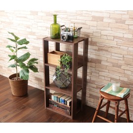 IRIS USA OWR-400BR 3-Shelf Open Wood Shelving Unit, Medium, Brown