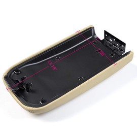 PIT66 Center Console Lid Armrest Cover Kit, Compatible with Chevy Trailblazer/Trailblazer EXT/GMC Envoy 2002-2009, Fit Buick Rainer 2004-2007, Fit Bravada 2002-2004 25998847, 88986007 Beige