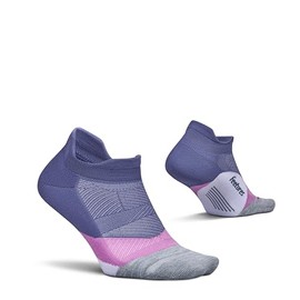 Feetures Elite Light Cushion No Show Tab Athletic Ankle Socks - Sport Sock with Targeted Compression - Future Dusk, Medium (1 Pair)