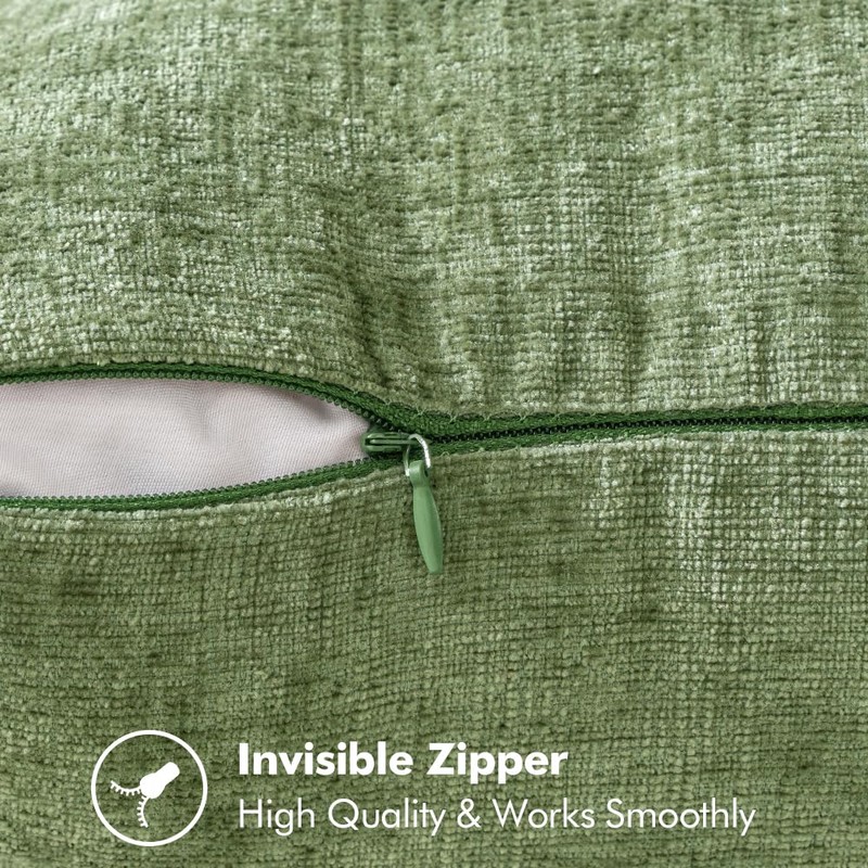 EMEMA Pack of 2 Soft Chenille Throw Pillow Covers 12x20