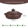 SILINE 3.4L Yixing Clay Pot for Cooking,Natural Earthenware Casserole -Zini