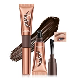 Erinde Tinte para Cejas de Pelado Fácil, Tattoo Effect Duradero, Impermeable y a Prueba de Sudor, Aplicador de Precisión, Acabado Natural y Mate, No Mancha ni Se Transfiere,02#NUDE BROWN
