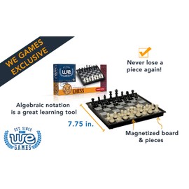 WE Games Travel Magnetic Folding Chess Set - 8 in.
