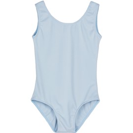 Danswan Leotardos para niñas, danza, ballet, gimnasia, leotardo (niños/grandes), Azul - Tanque, 6-7 Años