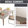 Huierxun PU Stretch Fitted Rectangle Tablecloth with Elastic Edge 24
