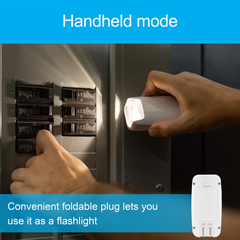 GE 4-in-1 Power Outage Plug In Night Light LED Flashlight