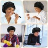 Gorro para Dormir, Gorro De Satén con Banda Elástica Ancha,