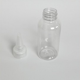 50ml Pointed Dual Cap Empty Cosmetic Shampoo Bottle Refill 35ea
