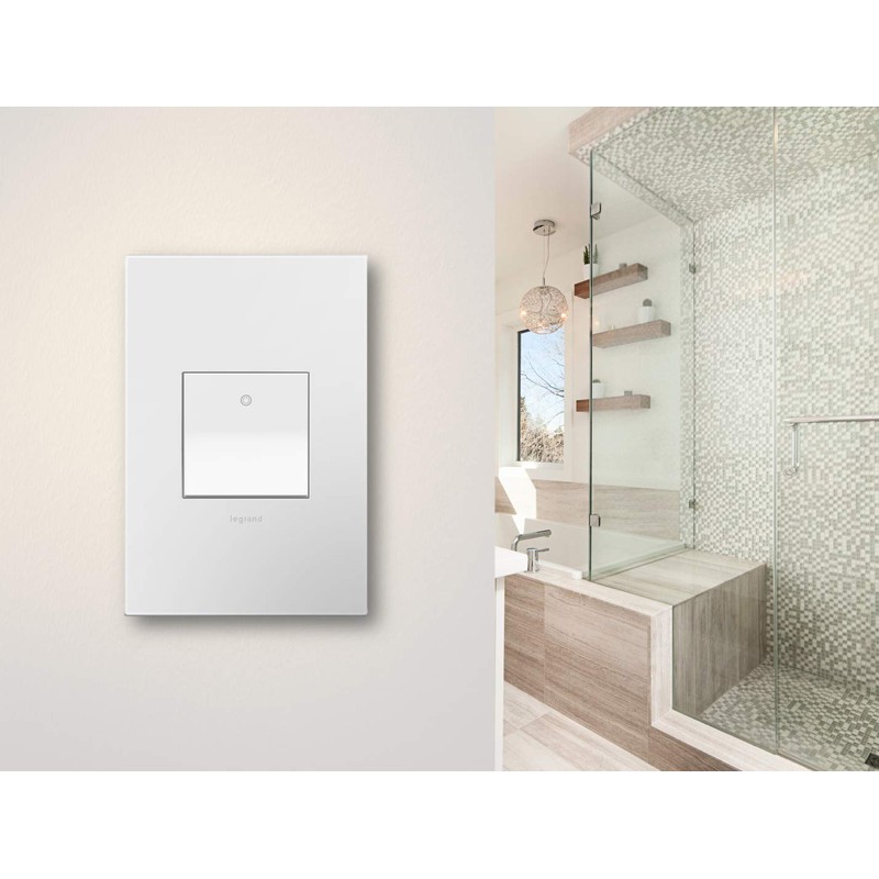 Legrand Adorne 15A 1 or 3-Way Paddle Switch (White Finish),