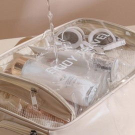 Transparent Waterproof Swim Bag & Beach Gym Pouch Black