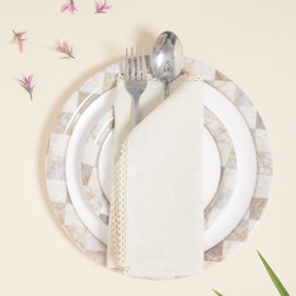 ACCENTHOME Charcoal Cloth Napkins Set of 12 18x18 inch Cotton Dinner Napkins - Washable Soft Premium Hotel Quality Reusable Napkins Perfect Table Napkins for Family Dinners, Weddings & Everyday Use