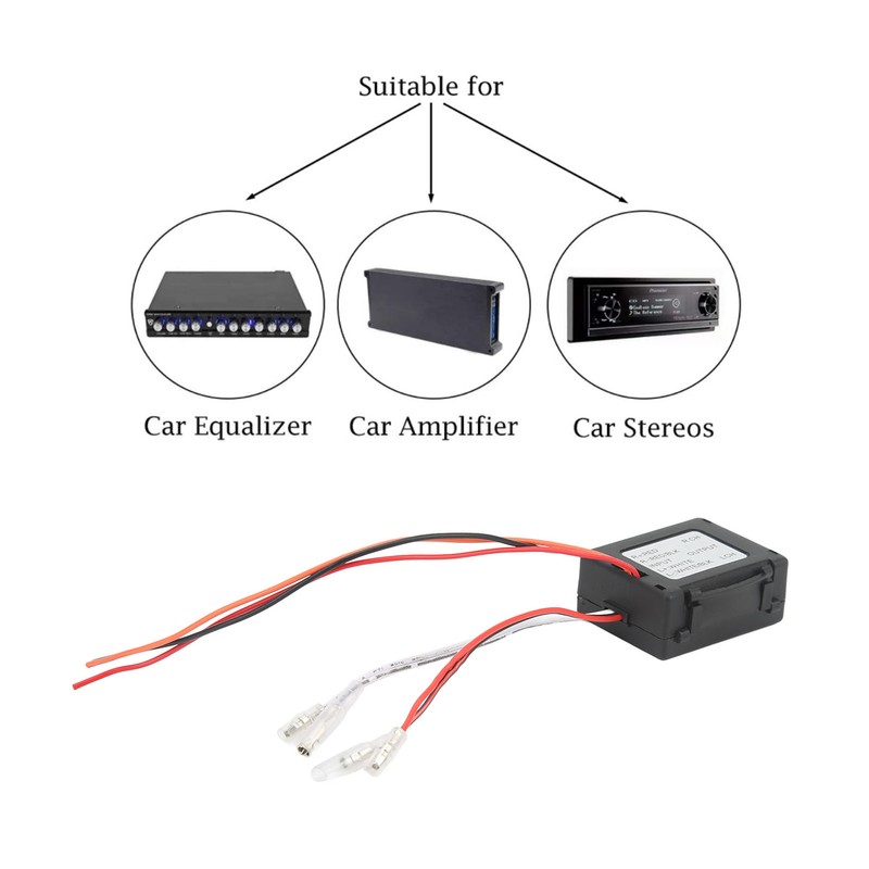 2 Channel Car Speaker to RCA Line Output Converter High