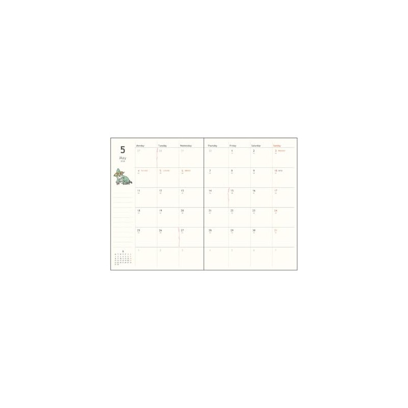 Sunstar Stationery Moomin Notebook 2026 Monthly B6 Nakama S2958945