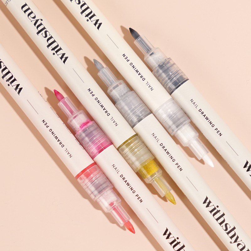 Withshan Selection Nail Drawing Pen Set (6 Colors) / 위드샨