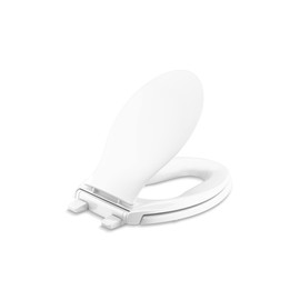 KOHLER K4732-RL-0 Transitions Elongated Toilet Seat Closed-Front with Integrated Child-Size Seat, Quiet-Close, and Grip-Tight Bumpers, White