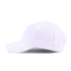 Broken Heart Vintage Baseball Cap Embroidered Cotton Adjustable Distressed Dad Hat White