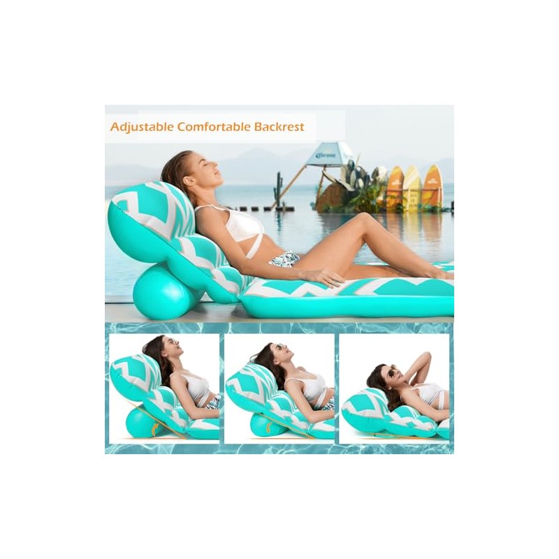 Jasonwell Inflatable Pool Float Adult - Ultra-Comfort Soft Fabric Pool