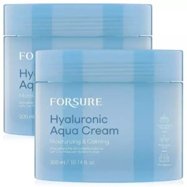 Pohsure 포슈어 히알루로닉 대용량 수분크림 진정 영양 보습크림 300ml 2개 Poshure Hyaluronic Large Capacity Moisturizing Cream Soothing Nourishing Hydrating Cream 300ml 2 pieces [Two moisturizing creams]
