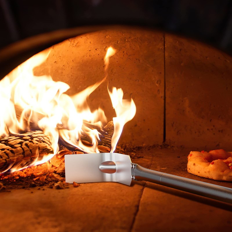 G.a HOMEFAVOR Pizza Oven Ash Rake, Stainless Steel Charcoal Rake