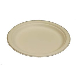 Disposable Durable Paper Plates, Standard 9.1 inches (23 cm) Size, Easy to Use! Eco-friendly and Fashionable Unbleached Mold, P013M, Pack of 50