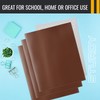 Better Office Products 2 Pocket Glossy Laminated Brown Paper Folders,