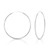 DTPsilver 925 Sterling Silver LARGE Hoops/Sleepers Earrings - Thickness 1.5