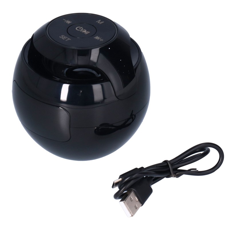 Multifunctional Bluetooth 5.0 Alarm Clock Speaker Rechargeable Ball Shape Portable
